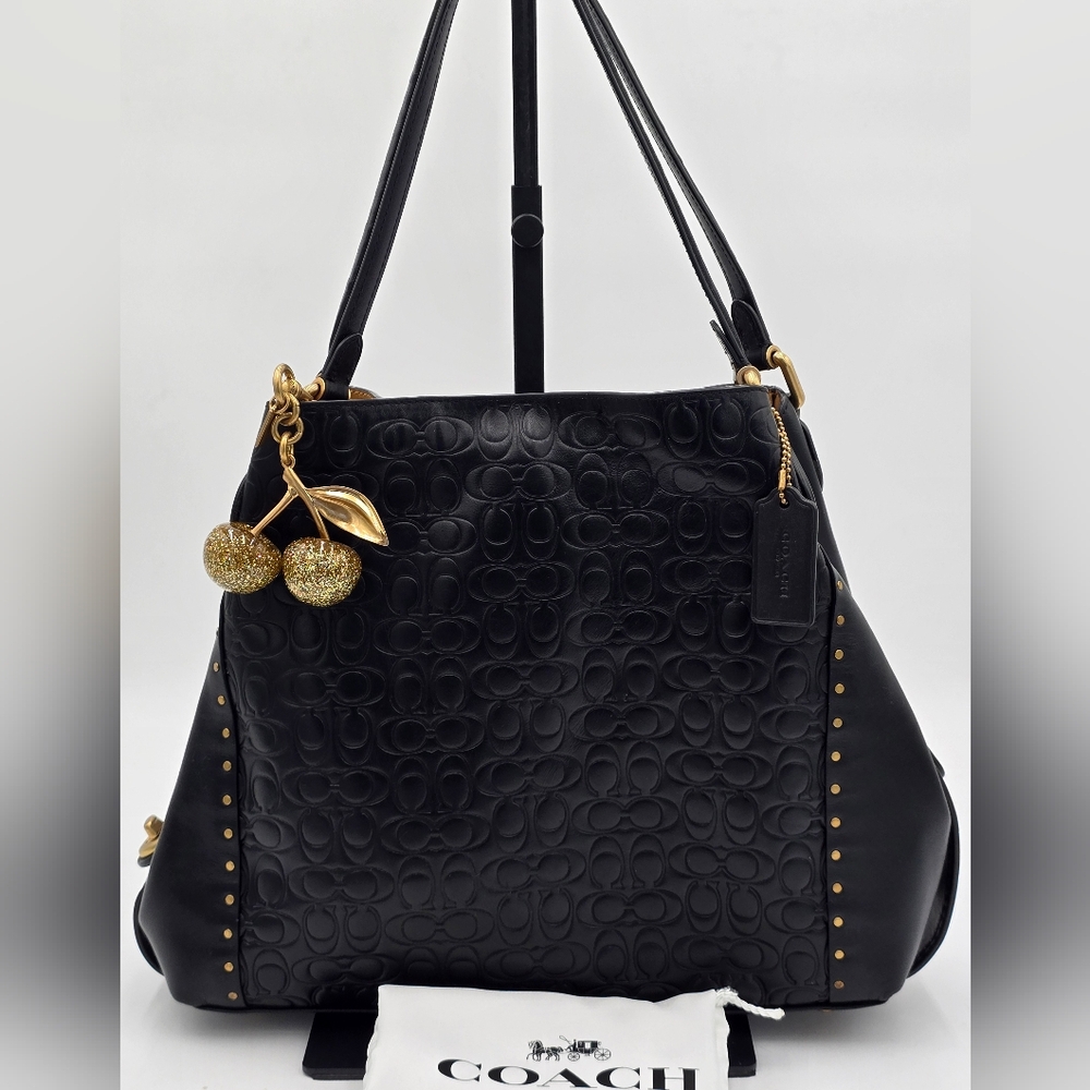 Coach Signature Leather Edie